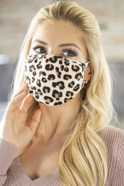 Brown Leopard Print Reusable Face Mask