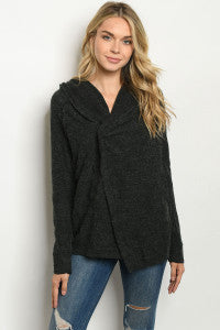 Hooded Black Sweater