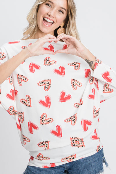 Loving Leopard Heart Top