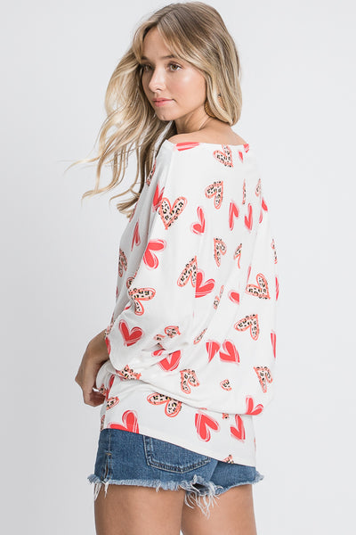 Loving Leopard Heart Top