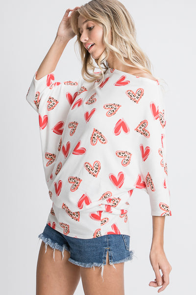 Loving Leopard Heart Top