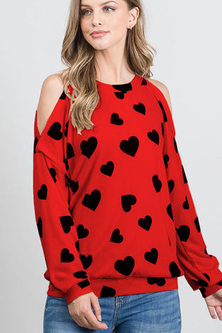 In Love Black Heart Top