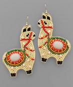 Llama Beaded Earrings