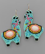 Llama Beaded Earrings
