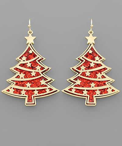 Glitter Christmas Earrings