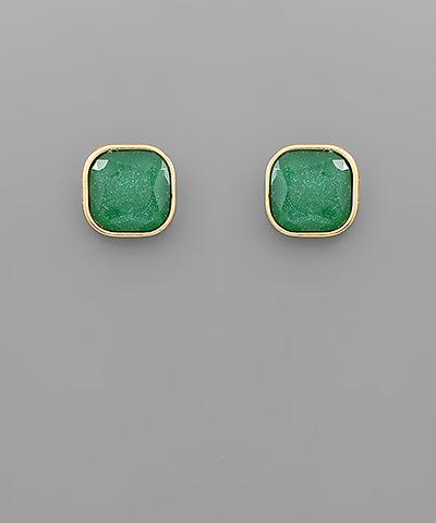 Emerald Square Stud