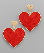 Mohair Heart Earrings
