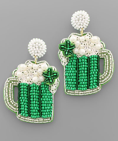 St. Patrick's Day Mug With Star Earrings