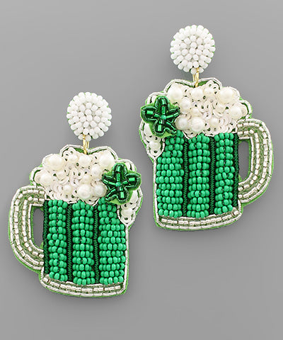 St.Patrick's Day Mug With Star Earrings