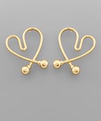 Heart Scribble Earrings