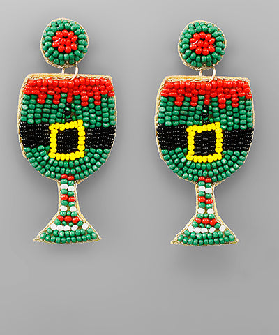 Wine Glass Earrings
