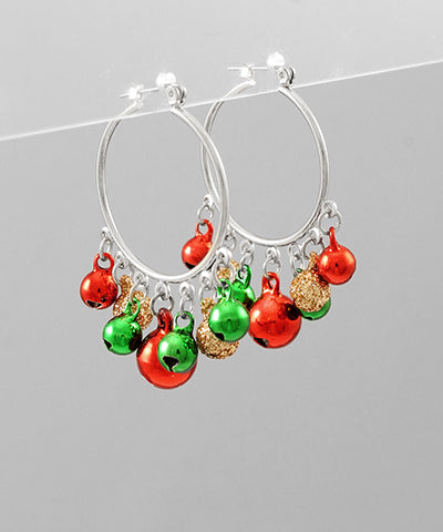 Jingle Bell Hoop Earrings