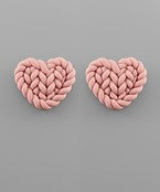 Weave Heart Earrings