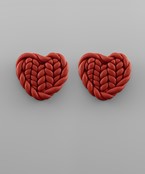 Weave Heart Earrings