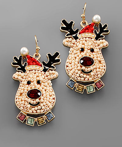 Rudolph Bead Earrings