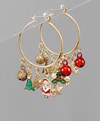 Hoop Christmas Earrings