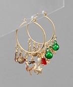 Hoop Christmas Earrings
