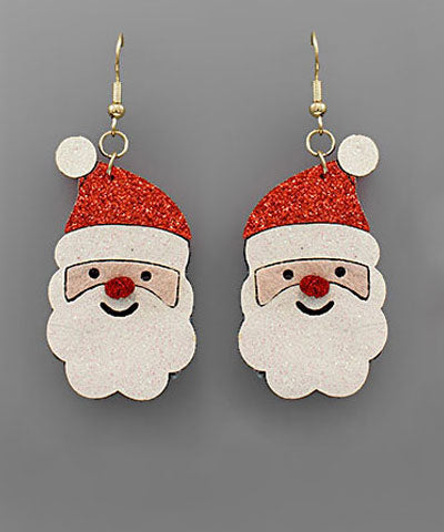 Santa Face Felt Earrings