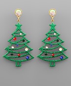 Glitter Stencil Earrings