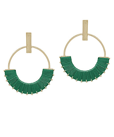 Green Woven Hoop