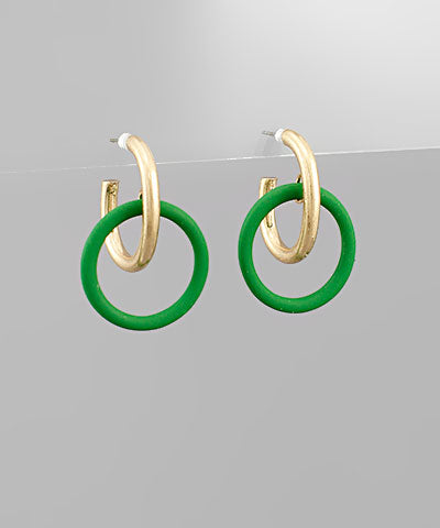 Gold & Green Hoop