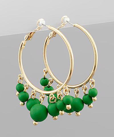 Hoops with dangling beads