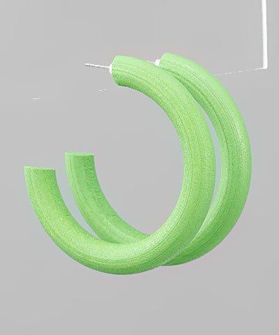Green Wood St Patricks Day Earrings