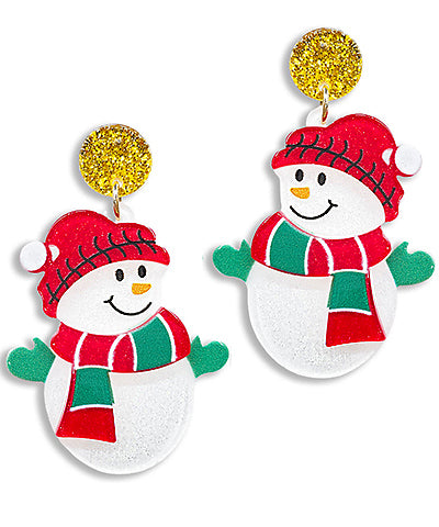 Snowman Hat Earrings
