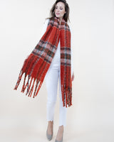 Vibrant Colorful Plaid Scarf