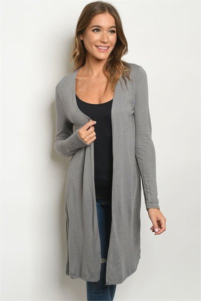 Gray Grey cardigan sweater