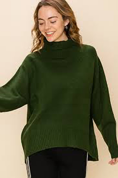 Green Turtleneck Sweater