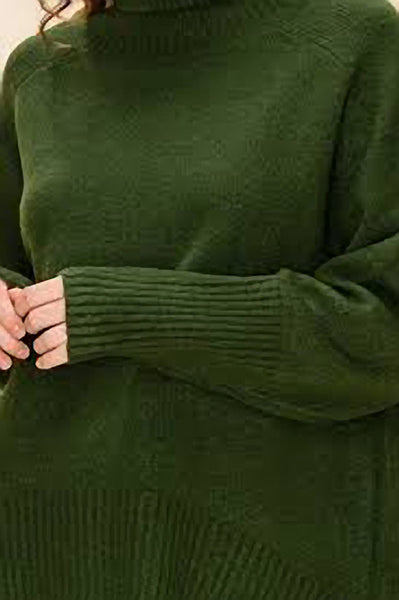 Green Turtleneck Sweater