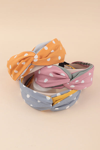 Polka Dot Twisted Headband