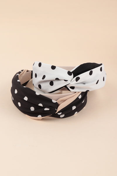 Polka Dot Twisted Headband