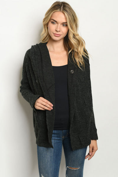 Hooded Black Sweater