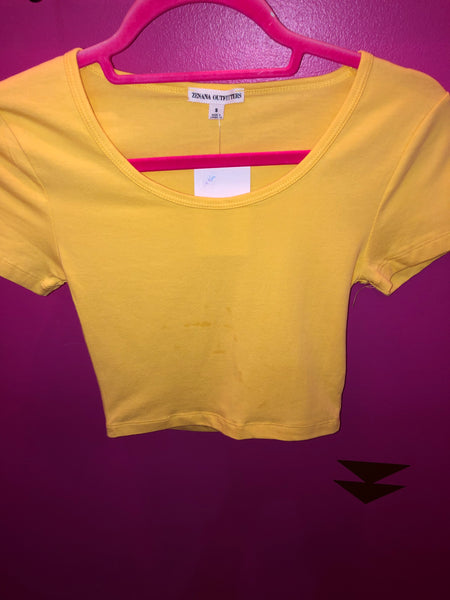Yellow Crop T-Shirt