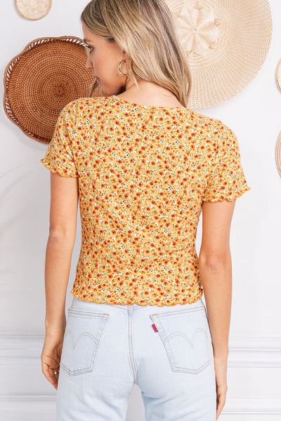 Yellow Floral Top