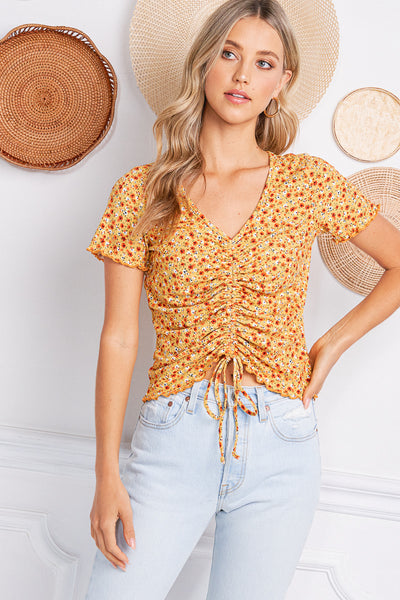 Yellow Floral Top