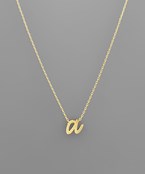 Initial Necklace - Cursive