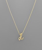 Initial Necklace - Cursive