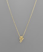 Initial Necklace - Cursive