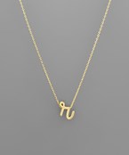 Initial Necklace - Cursive