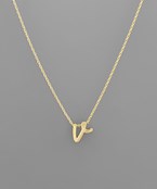 Initial Necklace - Cursive