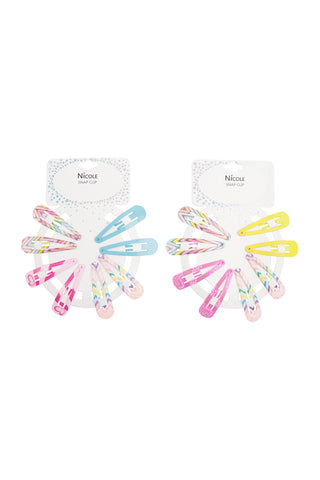 Multi-Color Snap Clips Hair Accessory Set