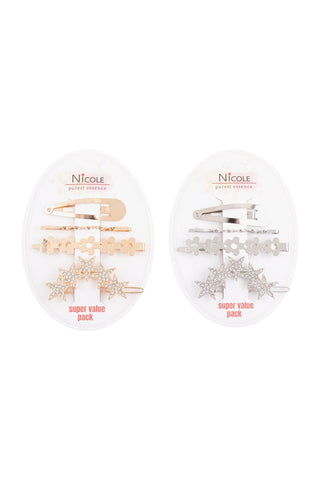 Flowers & Stars Rhinestone Hair Accessory Set