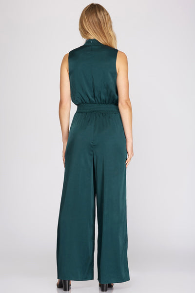 Sleeveless Teal Jumpsuit