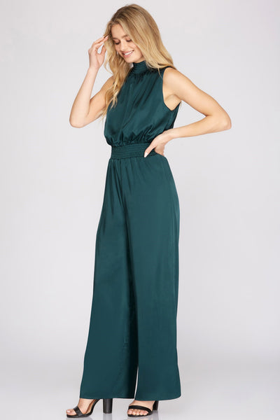 Sleeveless Teal Jumpsuit