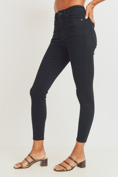high rise skinny black jean