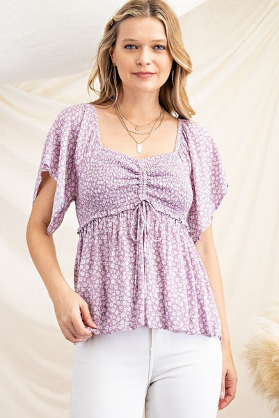 Purple Haze Floral Top
