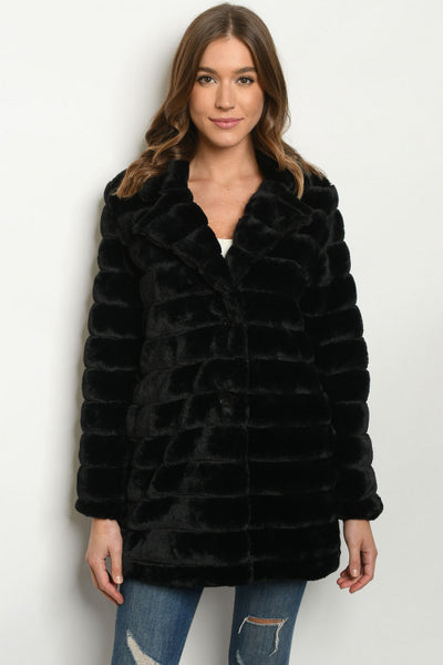 Black fur jacket